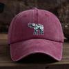 Flower Elephant Print Baseball Cap for Men and Women, Outdoor Fashion Multifunctional Duckbill Cap