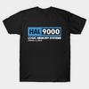 Men Black Print T-shirt Hal 9000 No-Cut Transfer Paper Print Cotton Tshirt