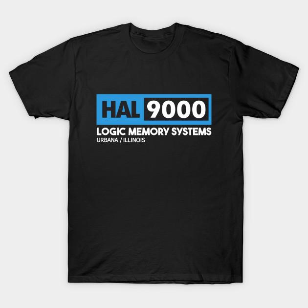 Men Black Print T-shirt Hal 9000 No-Cut Transfer Paper Print Cotton Tshirt M чёрный