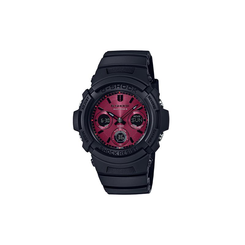 

Casio G-SHOCK City Battle theme series, strong heart, waterproof, solar quartz movement, resin strap, Japanese and Korean AWG-M100SAR-1APR-person червоний
