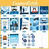 Theme Father Day Tie Hat Pattern Creativity Postcard Sticker Set Envelope