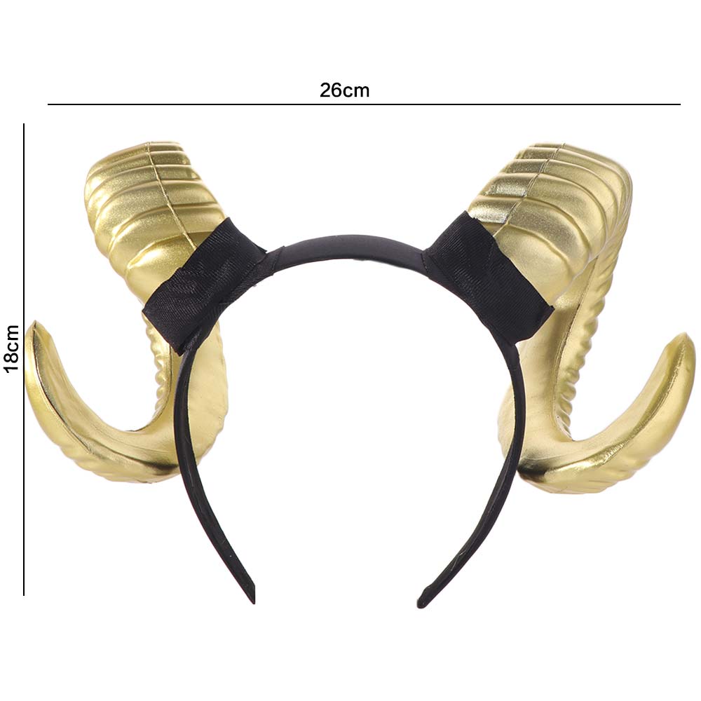 Artificial Black Demon Horn Headwear Realistic Goat Horn Hair Hoop  Children