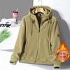 Winter Warm Cashmere Jacket Men's High-end Fleece-lined Thickened Hoodie Coat Casual Women's Outdoor Camping Cold-proof Jacket