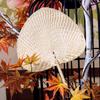 DIY Woven Handmade Rattan Decor Heart Shaped Home Decoration Hand Fans Bamboo Fan Woven Fan
