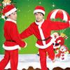 New Year Cosplay Costume Set Santa Claus Xmas Suit Wear  Boys Girls Toddler
