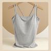 Top da donna con scollo all'americana con coppe imbottite incrociato sulla schiena bella strato base versatile top senza maniche stile nuovo primavera ed estate