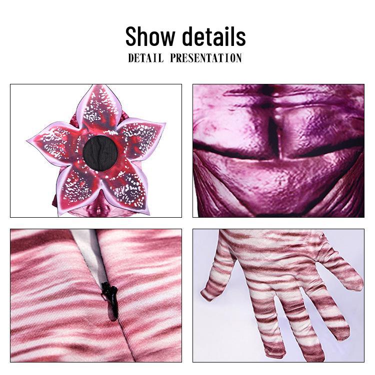 Stranger Things 5 Vleesetende Plant Horror Jumpsuit voor Halloween Cosplay