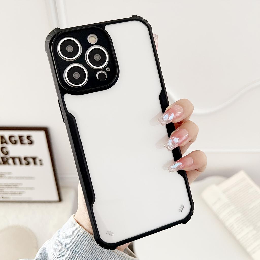 Precision Perforated Transparent Acrylic Phone Case Suitable for iPhone 16 Pro Max Protective Case, iPhone 14 Solid Color 15 Minimalist
