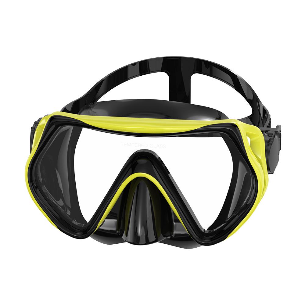 Unisex Large-Frame Diving Mask - Fashionable, HD, Anti-leak, Waterproof Snorkeling Gear