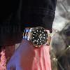 OLEVS Men's Mechanical Watch Automatic Manual Winding Arm Clock Waterproof Luminous Date Stainless Steel Present Watch for man Black