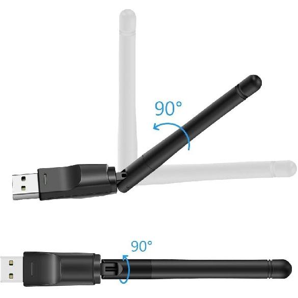 Adaptador USB WiFi com antena giratória