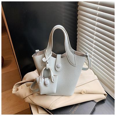 Bucket Bag Women's New Light Luxury High-end Commuter Portable Shoulder Bag Messenger Bag Vegetable Basket