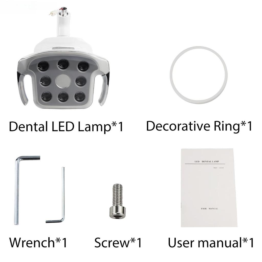 8 LED Bulb Dental Oral Lamp Dentist Operation Light Adjustable Color Temperature Sensory Switch Oral Light For Dentistry Chair