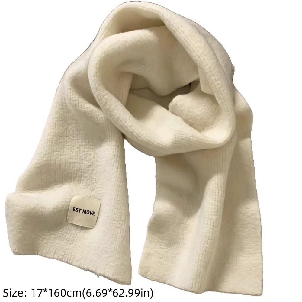 Solid Color Neck Warmer Thickened Winter Scarf Fashion Warm Scarf  Winter