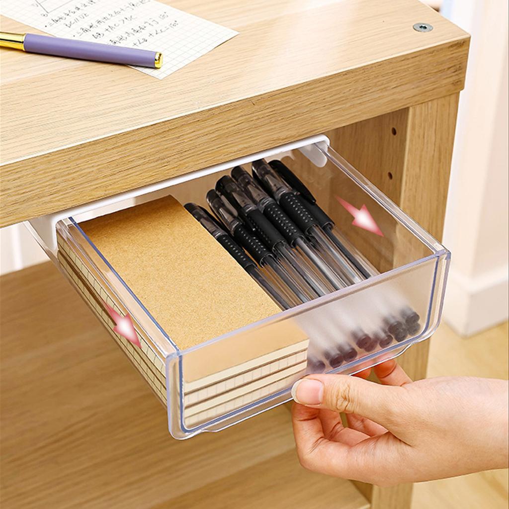 Szuflada pod biurko Samoprzylepna Oszczędzająca miejsce Pod biurkiem Pudełko na Artykuły papiernicze Dokumenty