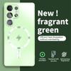 For Magsafe Glass Lens Frosted Magnetic Phone Case For Samsung Galaxy S24 S25 Ultra S23 Plus Wireless Charging Protective Cover