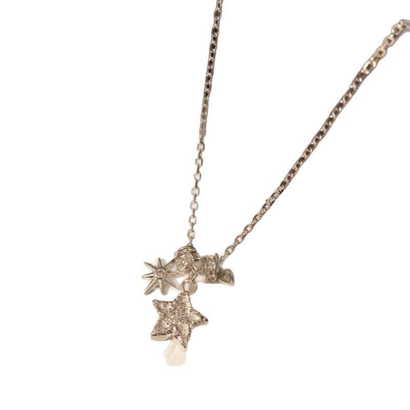 Elegante Stern-Anhänger-Halskette: Hochwertige, vielseitige Schlüsselbein-Kette
