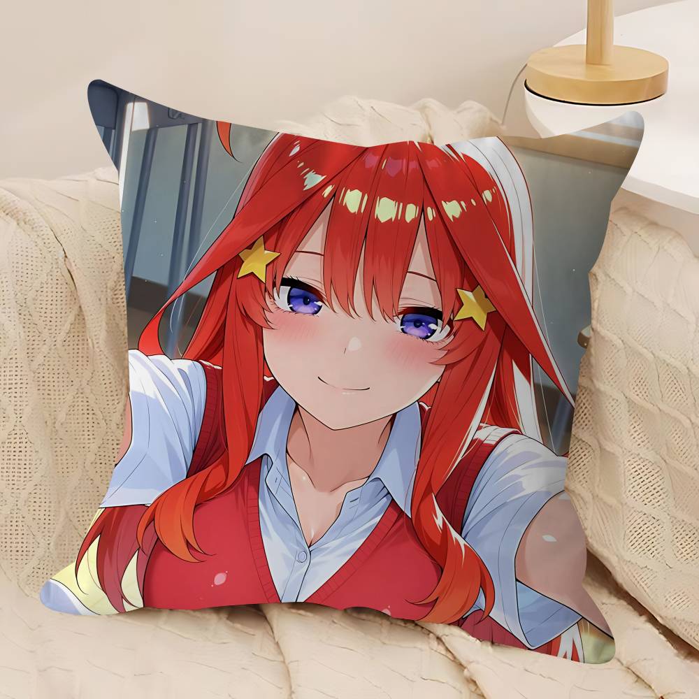Anime N-Nakano-Itsuki Cushion Cover Inches Farmhouse Decor Home Throw Pillow Covers For Couch Decorations