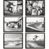 97 Decor Skateboarding Wall Decor - Skater Room Decor, Black White Skateboard Poster, Skate Board Wall Art Prints, Skater Pictures Photo Gifts for