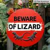 2D Flat Aluminum Vintage Animal Theme Warning Sign Wall Decor 7.87 Inch X 7.87 Inch Suitable for Garages, Outdoor, Workshops, Caves, Entrances