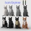 2026 New Ideas Orange Cat Tuxedo Cat Animal Model Building Blocks Assemble Cute Cartoon Bricks Puzzle Toys For Children Gifts