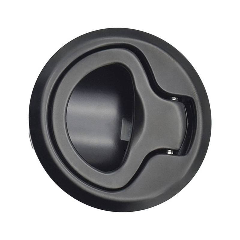 Non-Locking Flush Pull Slam Latch Universal for RV Boat Marine Deck Hatch Door Zinc Alloy Black
