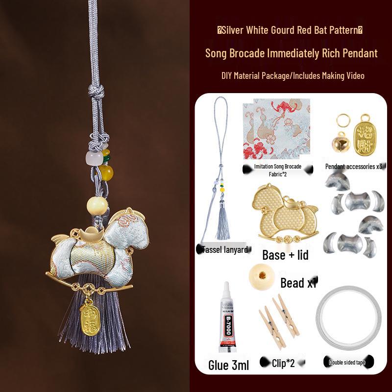 Song Jin DIY Keychain Kit: Year of the Horse Charm - Handcrafted Gift & Intangible Cultural Heritage