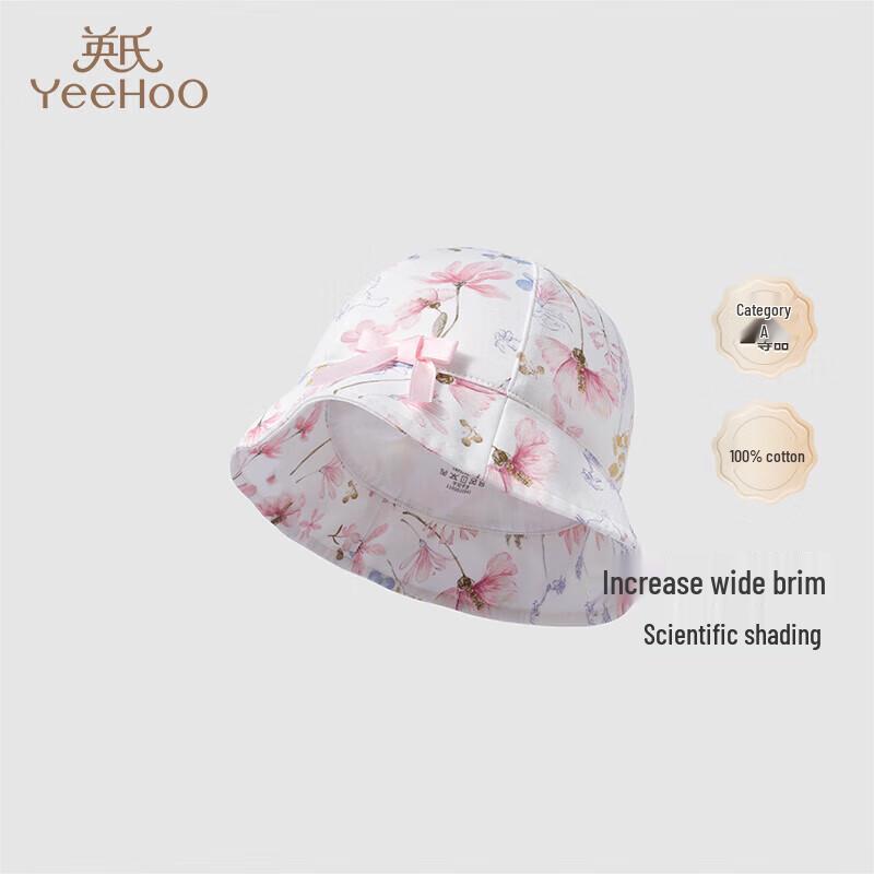 

YEEHOO Baby Girl Pure Cotton Sun Fisherman Hat 48CM