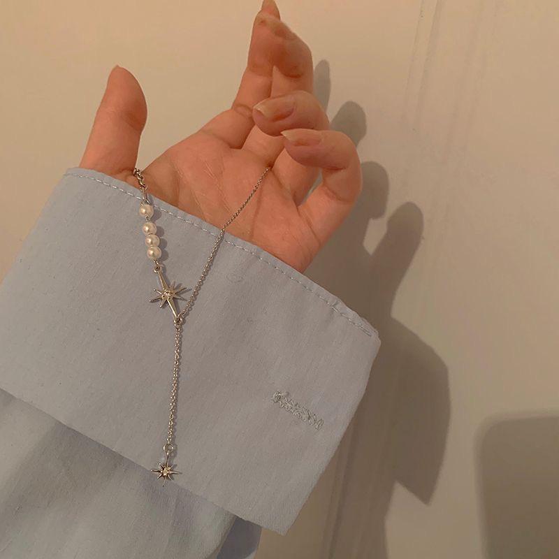 

Ожерелье-чокер из жемчуга в корейском стиле Ins Dongdaemun - Модная летняя цепочка на ключицу для женщин