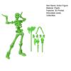 3D Printed Skeleton Action Figure Plastic Articulated Skeleton Toy with Movable Joints Collectible Action Figure for Desktop Decor