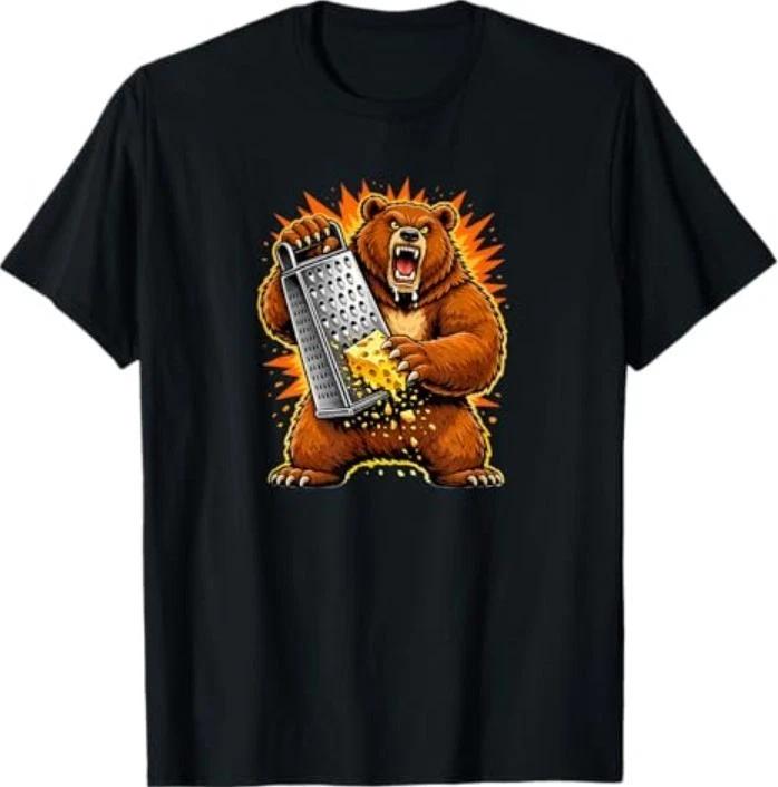 

Angry Bear Grating Cheese Grater Hater T-Shirt 4XL