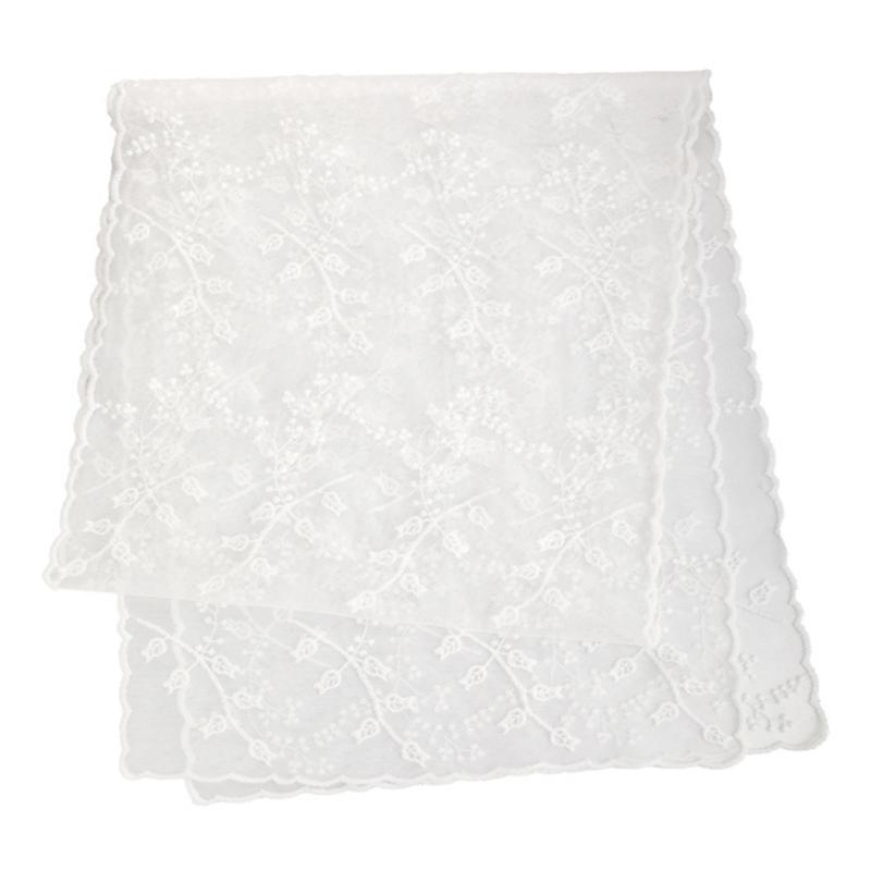 Elegant Lace Edge Scarf Comfortable Head Cover Strong Polyester For Spiritual Moment Or Travel
