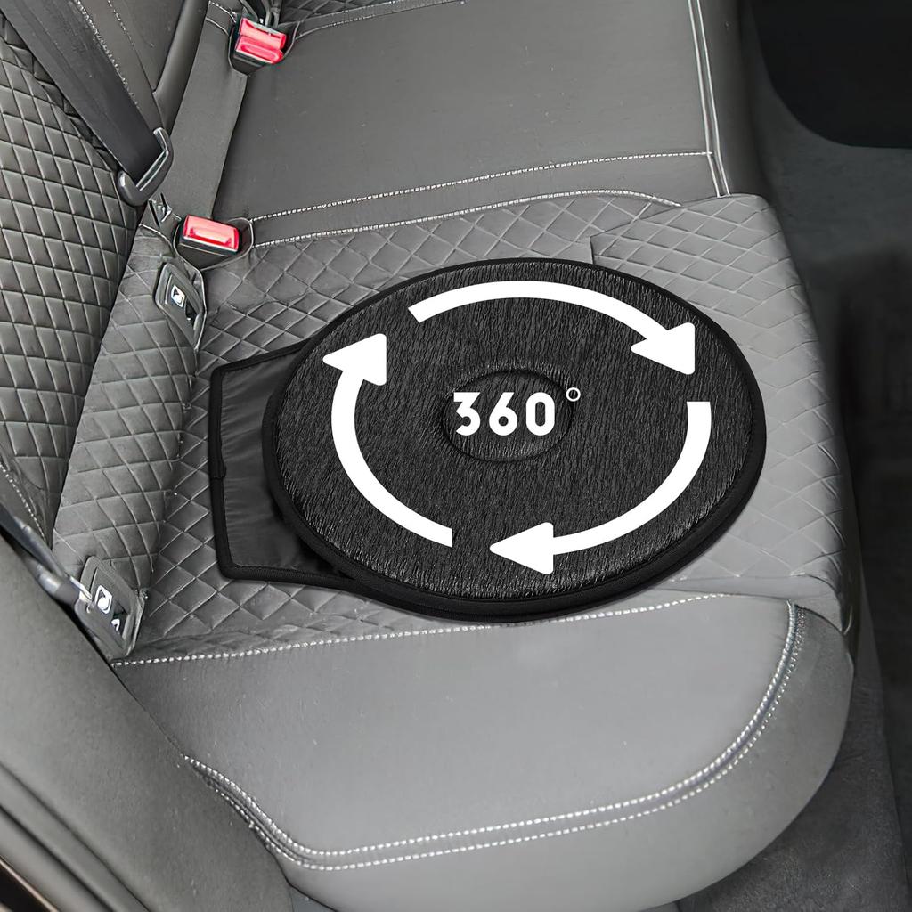 360 Rotating Car Seat Cushion Swivel Pad for Easy Entry Exit Lightweight Portable Seat Protection for Elderly Pregnant Women Home Office Use