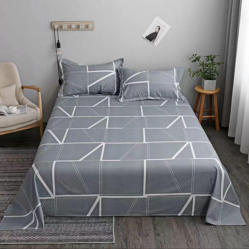 Cotton Dormitory Bedding Set: 3-Piece Quilt Cover and Single Sheet for Student Single Bed.