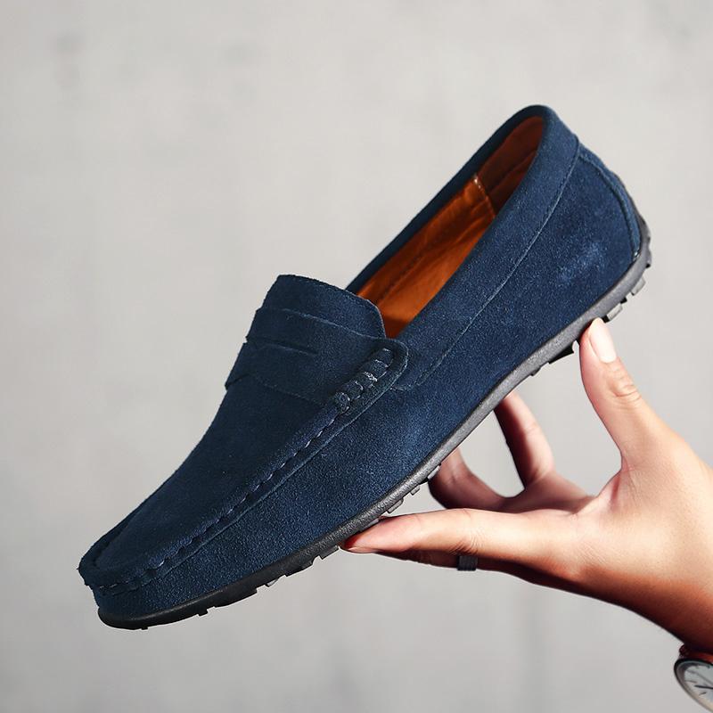 Fashion Men Casual Shoes Fashion Men Shoes Handmade Suede Genuine Leather Mens Loafers Moccasins Slip On Men's Flats Male Driving Shoes