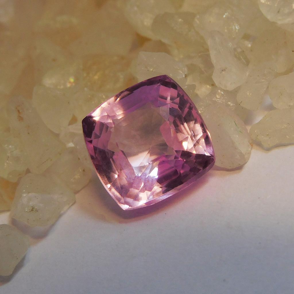 Natural Pink Sapphire Square Cushion Cut 9.90 Carat Loose Gemstones