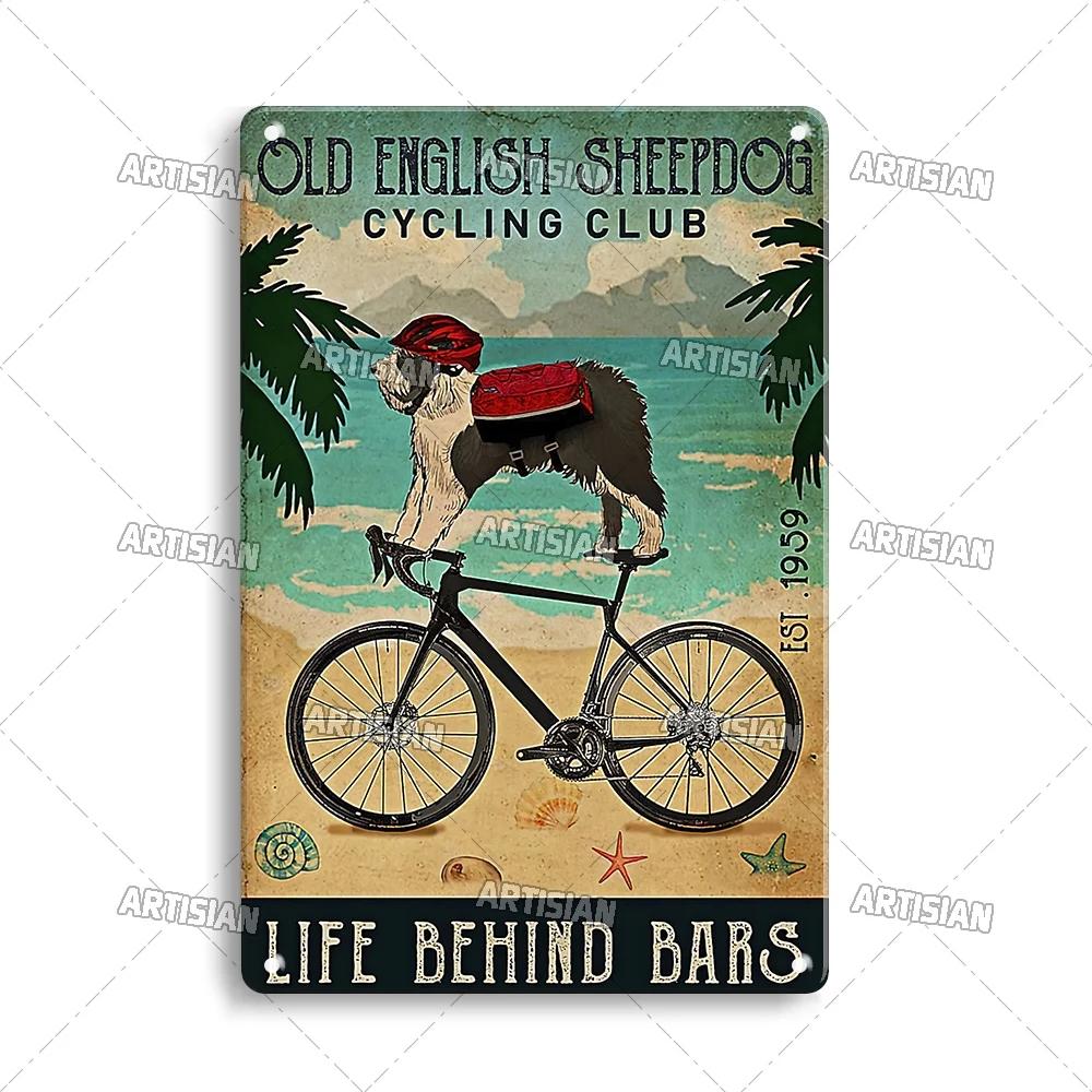 Artisian Cycling Metal Sign Bicycle Tin Plate Bike Decorative Plaque Sport Wall Decor Garage Bar Pub Club Hotel Cafe Kitchen