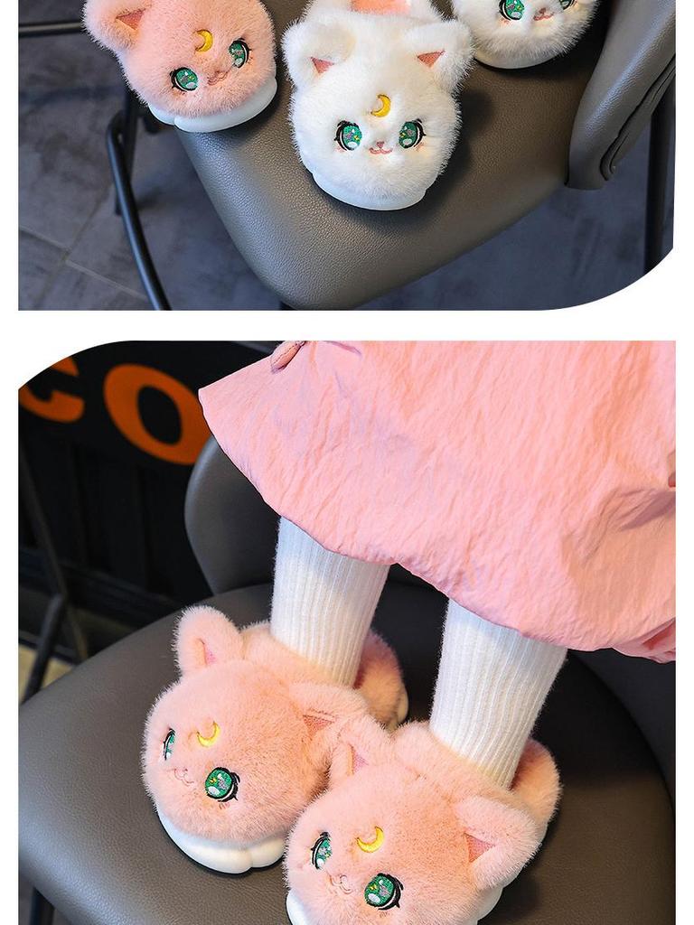 Kinder Winter Plüsch Baumwolle Kaninchen Hausschuhe - Gemütliches Indoor-Schuhwerk für Jungen und Mädchen