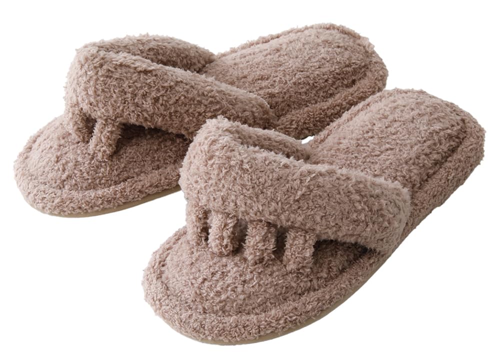 

Alphax Моющиеся Комнатные Мягкие Плюшевые Сандалии из Пены с Памятью Среднего Размера, Тапочки с Пятью Пальцами,