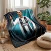 Cristiano Ronaldo Printed Flannel Blanket Skin Friendly Warm Decorative Throw for Indoor Couch Bed Daily Use