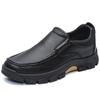 Casual Leren Schoenen voor Mannen Zachte Zool Antislip Casual Schoenen Ademend Middelbare Leeftijd en Ouderen Luiënde Sneakers