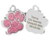 Medagliette Personalizzate per Cani Gatto Cucciolo ID Nome Collare Targhetta Ciondolo Accessori per Animali Osso/Zampa Glitter