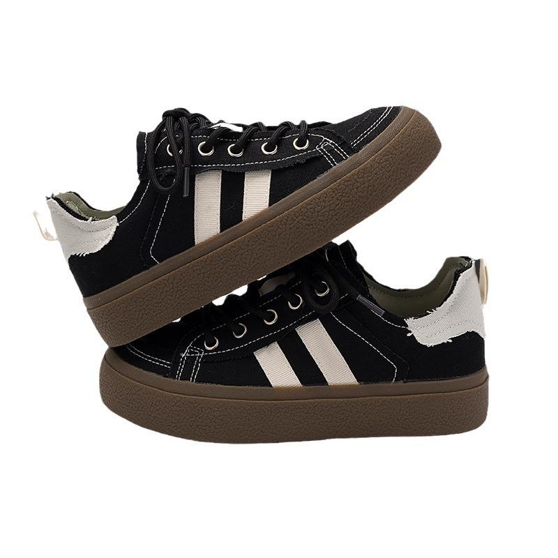 Global black versatile German training shoes women's 2025 spring retro platform trendy board shoes women's ZHQ-XA230