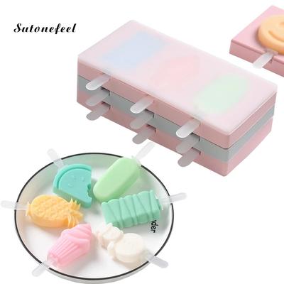 Silikonowa forma do lodów z pokrywką Zwierzęta Kształt Jelly Form Maker do foremek na patyku Ice Cube Tray do dekoracji batonika