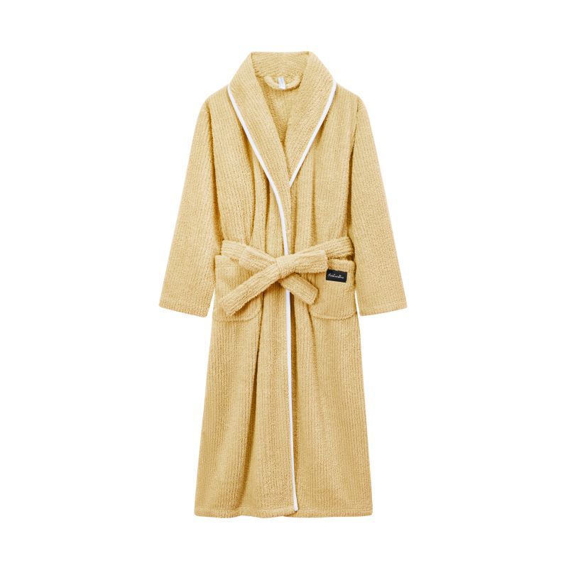 Nightgown Women'S Autumn And Winter Coral Fleece Men'S Bathrobe Couple Pajama Set Extended Yukata Thickened Winter