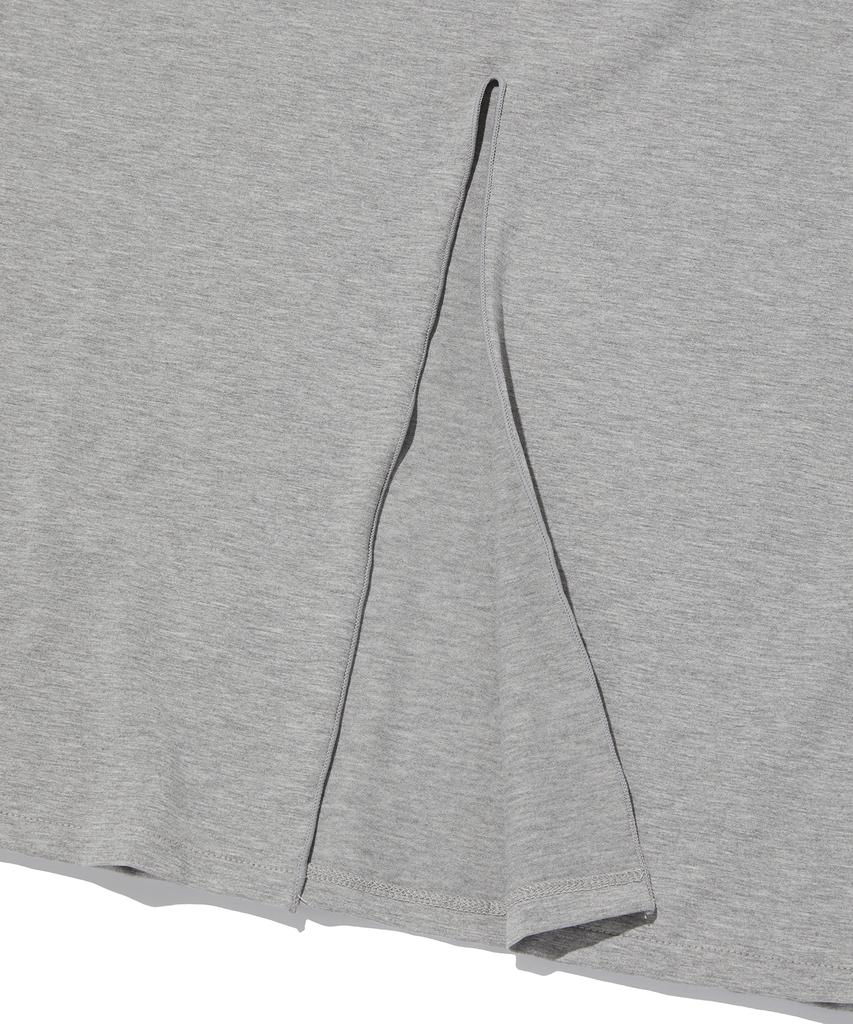 Seuweideu Shirring Long Skirt [Gray]