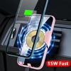 VAORLO 15W Car Charger Fast Charging Automatic Induction Wireless Charging QI Fast Charge For Iphone 13Pro 14pro Xiaomi Huawei Phone Holder