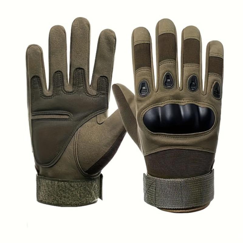 Herren Taktische Vollfinger Jagdhandschuhe Touchscreen Schutzschale Sport Motorrad Jagd Vollfinger Wanderhandschuhe