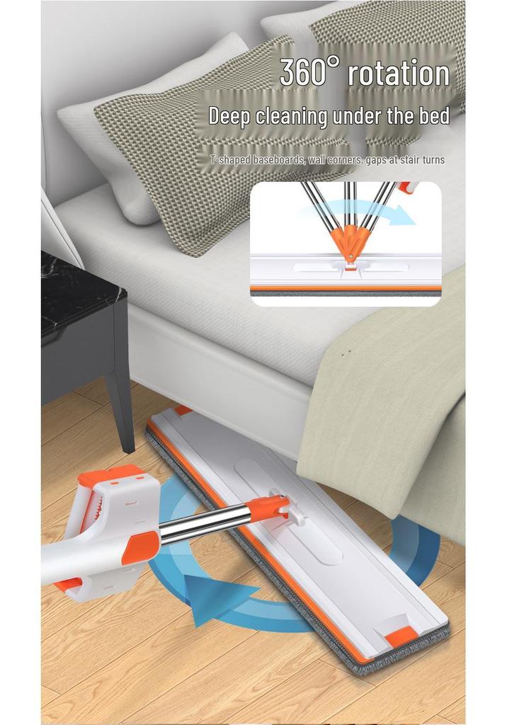 Hands-Free Lazy Mop: Efficient One-Wipe Clean for Large Floor Areas