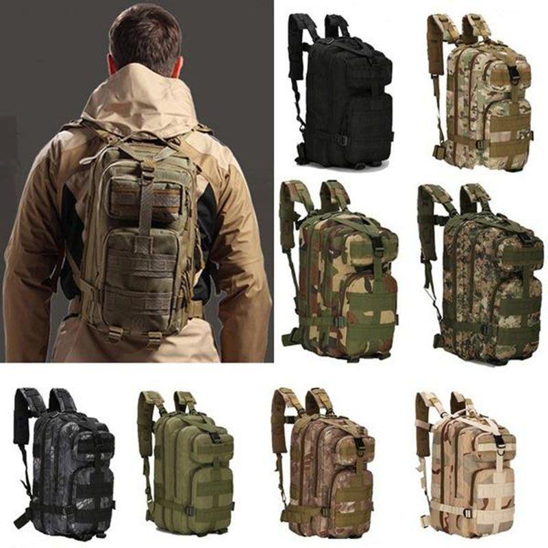 Large Capacity Outdoor Military Tactical Army Camping Hiking Backpack Rucksack With Padded Adjustable Straps